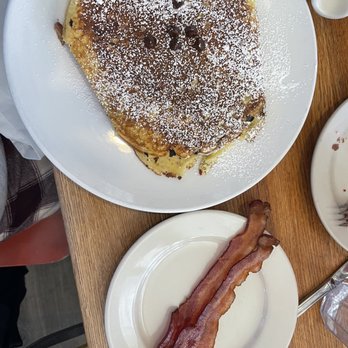 Wake N’ Bacon - Chocolate chip pancake and side of bacon - Breakfast & Brunch Near Me - Winter Park, Colorado