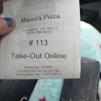 Marco's Pizza - This is 30 mind after online order! And here it is 1:32 and still no food yet - Pizza Near Me - Carrollton, Georgia