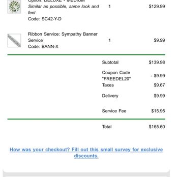 Avas Flowers - Order and invoice - Florists Near Me