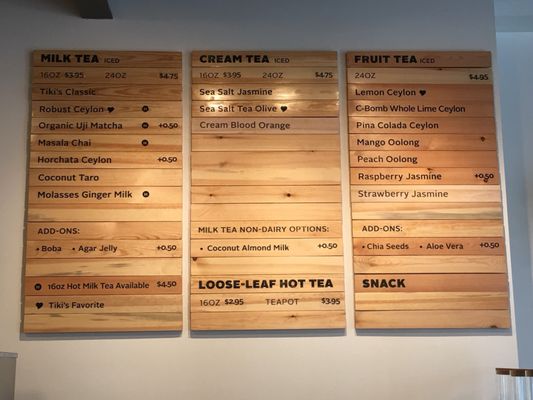 Menu photo 6 Tiki Tea Portland, OR
