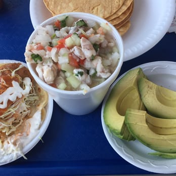 El Ceviche Loco - Fish Taco, Shrimp Ceviche and a whole cut avocado! - Mexican Near Me - Bell, California El Ceviche Loco - Fish Taco, Shrimp Ceviche and a whole cut avocado! - Mexican Near Me - Bell, California
