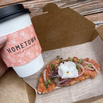 Hometown Poké & Bubble Tea - Smoked salmon toast - Poke Near Me - Providence, Rhode Island