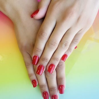 Luxus Nail Spa  - Big Apple Red Gel-X - Nail Salons Near Me - Glendale, California