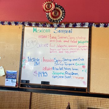 Genmai Sushi - a menu on the wall - Sushi Bars Near Me - Oxnard, California Genmai Sushi - a menu on the wall - Sushi Bars Near Me - Oxnard, California