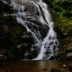 This is just the bottom half of this beautiful waterfall, located on private land, that I take people to.