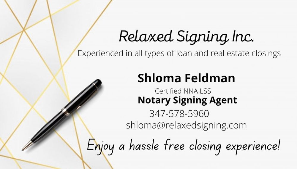 RELAXED SIGNING Updated September 2024 Brooklyn, New York