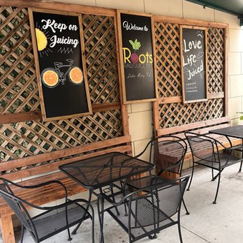 Roots Raw Juice Bar - Outdoor area - Juice Bars & Smoothies Near Me - Lake Mary, Florida Roots Raw Juice Bar - Outdoor area - Juice Bars & Smoothies Near Me - Lake Mary, Florida