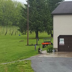 Marburg Estate Winery Limited - The winery is around back. cute patio. small tasting room with stools