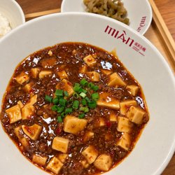 Mian - Non spicy version of Mapo Tofu noodle-rice set.