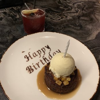 Old Brea Chop House - Birthday dessert - Steakhouses Near Me - Brea, California Old Brea Chop House - Birthday dessert - Steakhouses Near Me - Brea, California