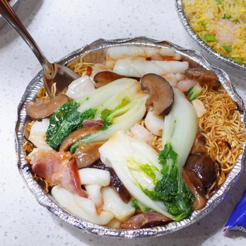 Ho Yuen Kee - Not sure what dish this was -- possibly the seafood chow mein -- but it was a hit! - Chinese Near Me - Vancouver, British Columbia