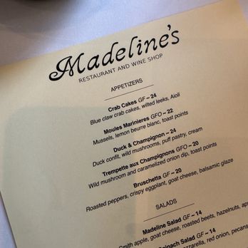 Madeline's - Menu - New American Near Me - Cambria, California Madeline's - Menu - New American Near Me - Cambria, California