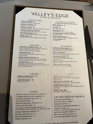 Menu photo 1 Valley’s Edge Steak & Seafood Northfield, OH