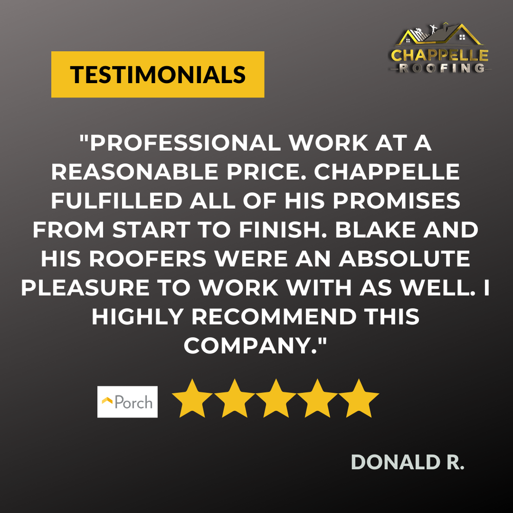 Slide of Chappelle Roofing