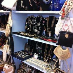 Union Max - The shelves are lined with vintage jewelry and handbags from the 20s to the 80s.