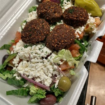 Odeh’s Mediterranean Kitchen - Middle Eastern Salad (add feta) w/ falafels - Mediterranean Near Me - High Point, North Carolina Odeh’s Mediterranean Kitchen - Middle Eastern Salad (add feta) w/ falafels - Mediterranean Near Me - High Point, North Carolina