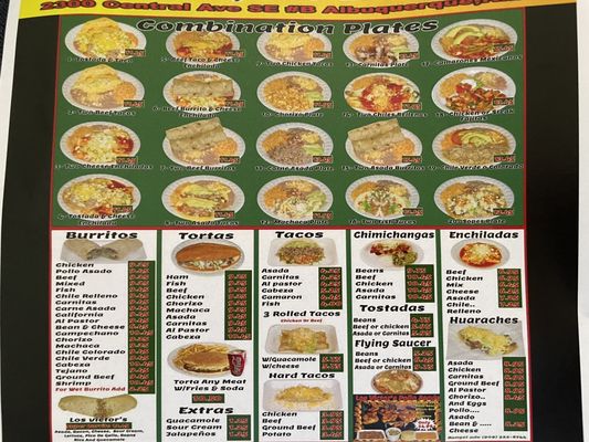 Menu photo 7 Los Victor’s Albuquerque, NM