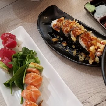 J Sushi & Ramen - Half half roll and crunchy roll - Japanese Near Me - Pomona, California J Sushi & Ramen - Half half roll and crunchy roll - Japanese Near Me - Pomona, California