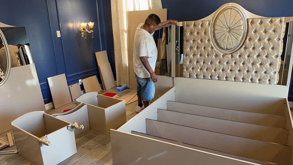 International Furniture Delivery and Assemble - Our Customers got their whole home Imporeted from Africa… All the furniture just came in boxes with No Instructions… so the pieces we had to put together was like a big ole puzzle but me and my team was able to figure it all out International Furniture Delivery and Assemble - Our Customers got their whole home Imporeted from Africa… All the furniture just came in boxes with No Instructions… so the pieces we had to put together was like a big ole puzzle but me and my team was able to figure it all out