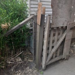 Before (old fence) Before (old fence)