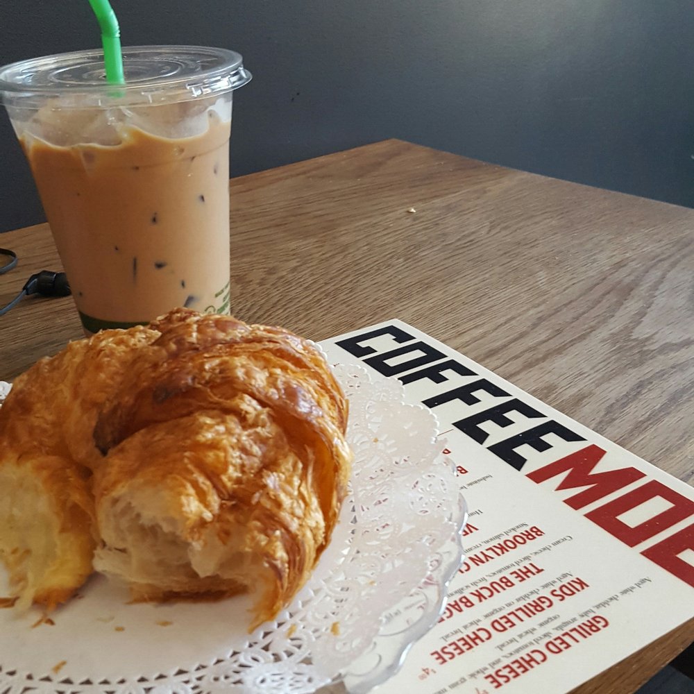 Coffee Mob - Iced mocha and croissant - Cafes Near Me - Brooklyn, New York Coffee Mob - Iced mocha and croissant - Cafes Near Me - Brooklyn, New York