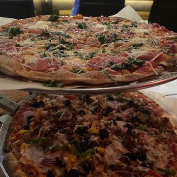 Taverna Rossa - The BEE 's KNEES (top) & Original Supreme Pizza (bottom) - Pizza Near Me - Plano, Texas Taverna Rossa - The BEE 's KNEES (top) & Original Supreme Pizza (bottom) - Pizza Near Me - Plano, Texas