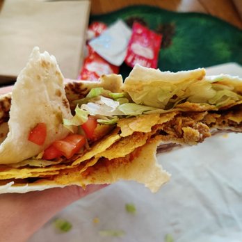 Taco Bell - Crunchwrap with almost nothing inside . Fresco - Fast Food Near Me - Brighton, Michigan