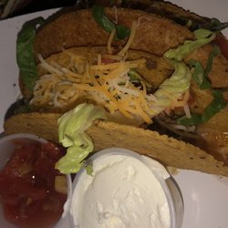 Market Street Pub - Bean chicken and beef tacos.