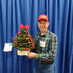 Hague's Christmas Trees - Offering tabletop trees made of boxwood. Gary won first prize at PA Farm Show with this original design.