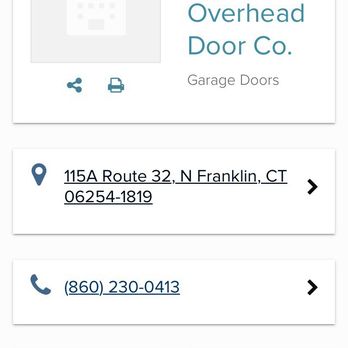 Performance Overhead Door - Poor BBB Rating. - Garage Door Services Near Me - Franklin, Connecticut