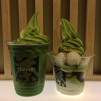 Tsujiri - Matcha Float & Shiratama Sundae with Matcha Twist Soft Serve Ice Cream - Tea Rooms Near Me - Toronto, Ontario Tsujiri - Matcha Float & Shiratama Sundae with Matcha Twist Soft Serve Ice Cream - Tea Rooms Near Me - Toronto, Ontario