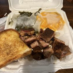 Whiskey BB Que - RibTips Collard Greens Macaroni N Cheese