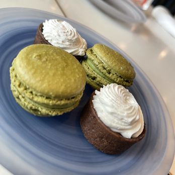 Woto - three macarons on a blue plate - Sushi Bars Near Me - George Town, Florida Woto - three macarons on a blue plate - Sushi Bars Near Me - George Town, Florida