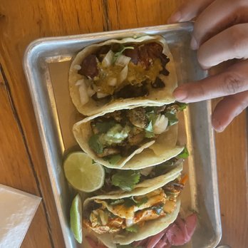 bartaco - Roasted duck taco, mushroom taco, sesame ribeye taco, spiced chicken verde taco, glazed pork belly taco - Mexican Near Me - Atlanta, Georgia