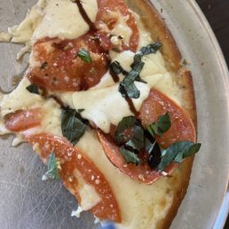 What's left of mozzarella caprese gluten free! Mmmm What's left of mozzarella caprese gluten free! Mmmm