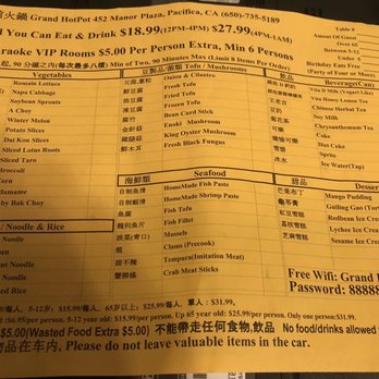 Grand HotPot - Menu - November 2019 - Hot Pot Near Me - Pacifica, California Grand HotPot - Menu - November 2019 - Hot Pot Near Me - Pacifica, California