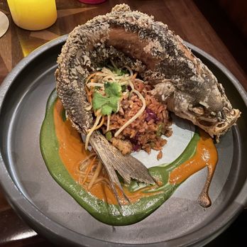 Tiffins Restaurant - Whole stripped bass - New American Near Me - Lake Buena Vista, Florida Tiffins Restaurant - Whole stripped bass - New American Near Me - Lake Buena Vista, Florida