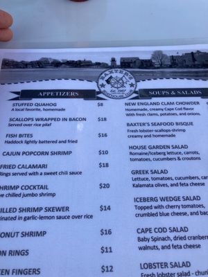 Menu photo 4 Baxter's Boathouse Hyannis, MA