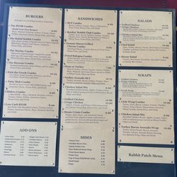 The Rabbit Patch - Menu