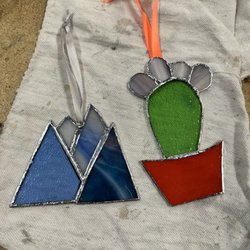 Stained glass projects we created in the class