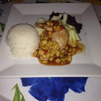 Ahava Day Spa - Chicken w/ fresh mango maple sauce, honey beets, veggies, and rice. - Day Spas Near Me - Edmonton, Alberta