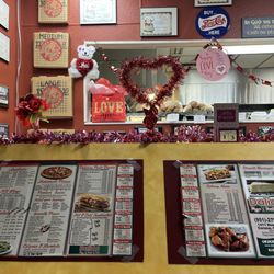 Menus at front counter