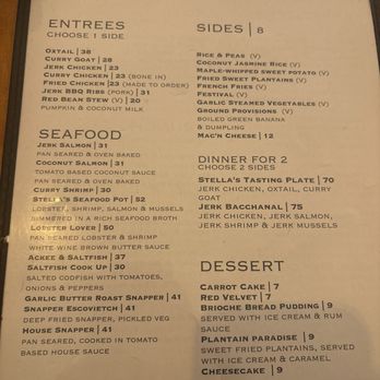 Stella's - Menu - Caribbean Near Me - Brooklyn, New York