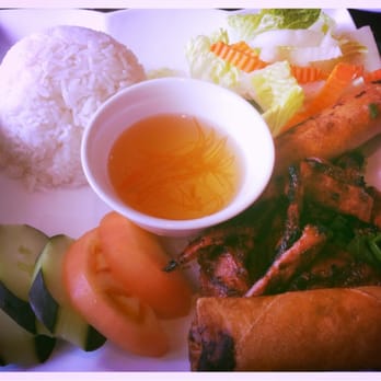 Pho Wagon - Meal number 21a: pork with egg rolls - Vietnamese Near Me - San Jose, California Pho Wagon - Meal number 21a: pork with egg rolls - Vietnamese Near Me - San Jose, California
