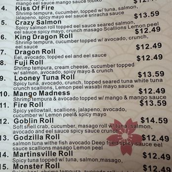 Yoshi Sushi - Price of King Dragon rolls - Japanese Near Me - Marion, North Carolina Yoshi Sushi - Price of King Dragon rolls - Japanese Near Me - Marion, North Carolina