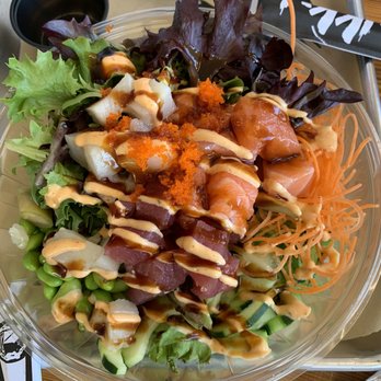 Optimist Hall - The Trio Bowl from Zukku. Not shown: white rice underneath. So good! - Food Court Near Me - Charlotte, North Carolina Optimist Hall - The Trio Bowl from Zukku. Not shown: white rice underneath. So good! - Food Court Near Me - Charlotte, North Carolina