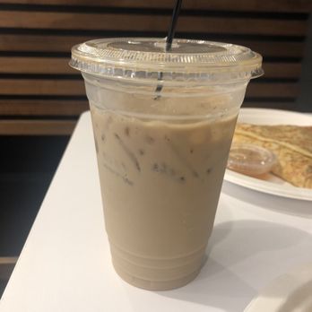 Hazelnuts Creperie - Hazelnut Iced Coffee with Cream - Desserts Near Me - Charlotte, North Carolina