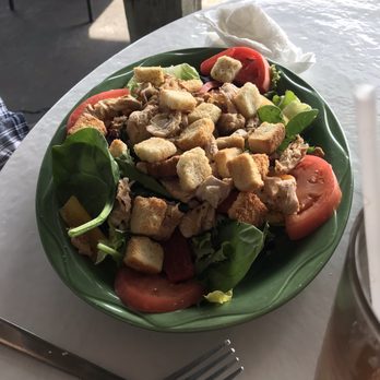 Finz Grill & Eatery - Chicken with house salad - Seafood Near Me - Beaufort, North Carolina Finz Grill & Eatery - Chicken with house salad - Seafood Near Me - Beaufort, North Carolina