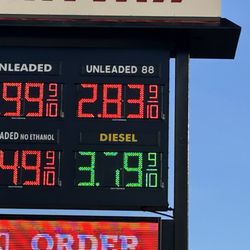 Kwik Trip - Note, Unleaded No Ethanol, $3.499 on the sign. $3.799 at the pump. 