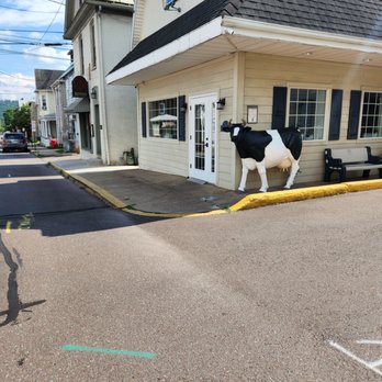 Brennan's Big Chill - a cow in a parking lot - Ice Cream & Frozen Yogurt Near Me - Bloomsburg, Pennsylvania